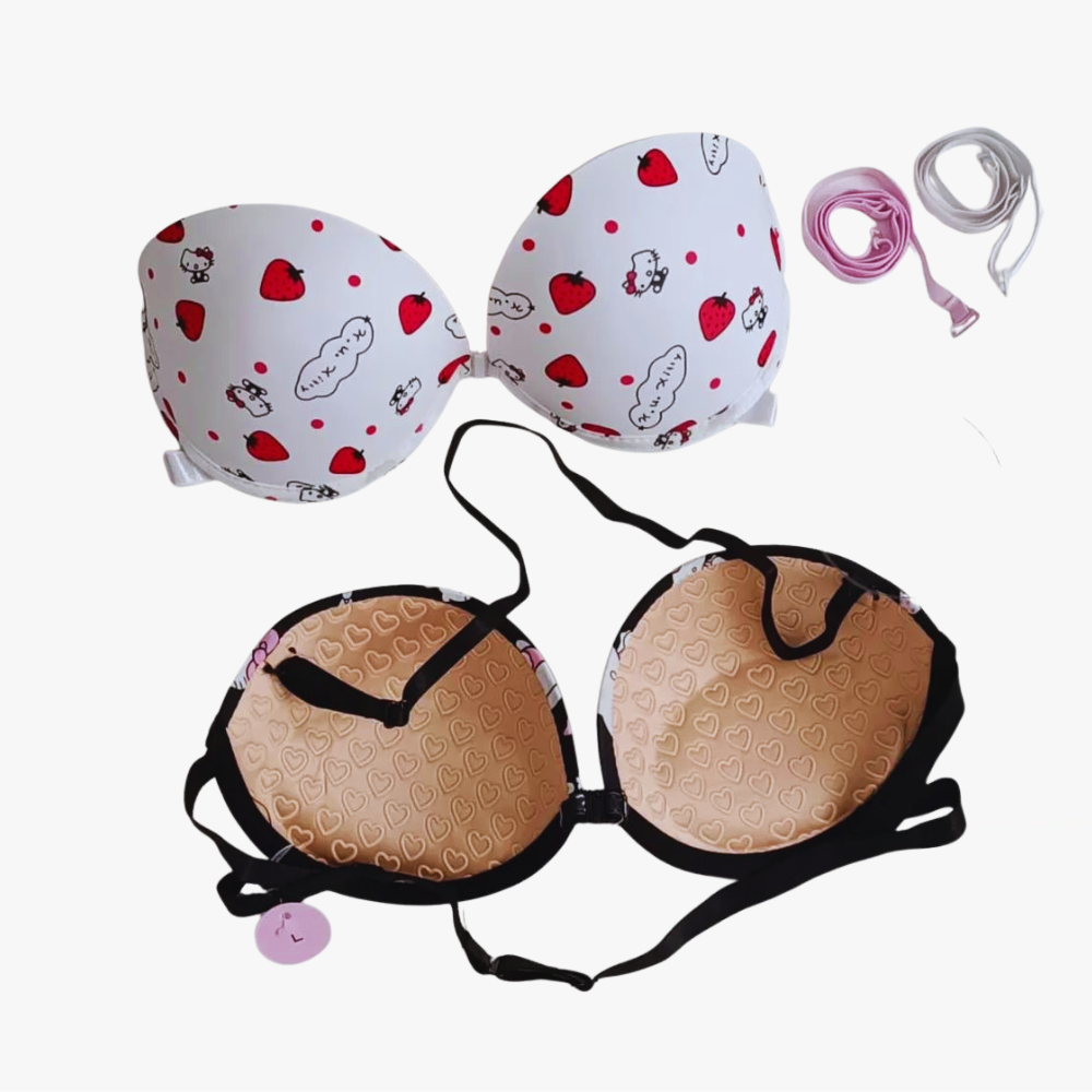 Kitten Print Soft Padded Bra