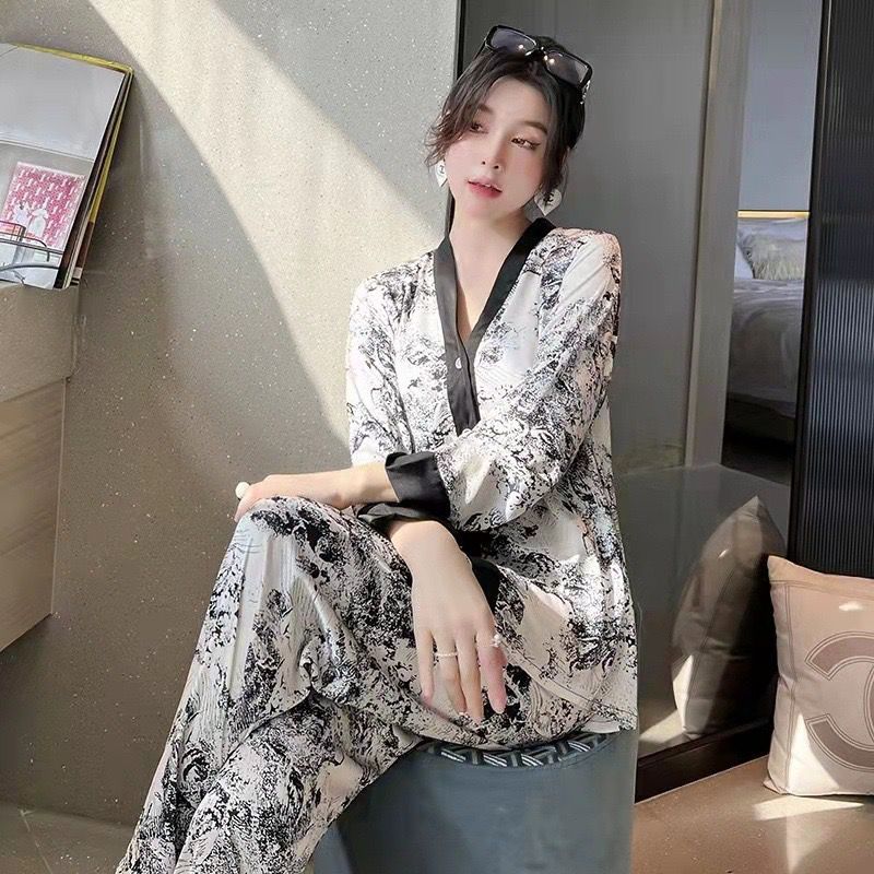 Black Printed Blended Trouser shirts (4 Pieces Set)