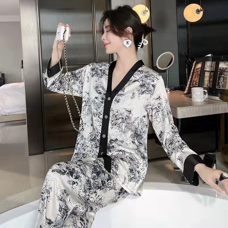Black Printed Blended Trouser shirts (4 Pieces Set)