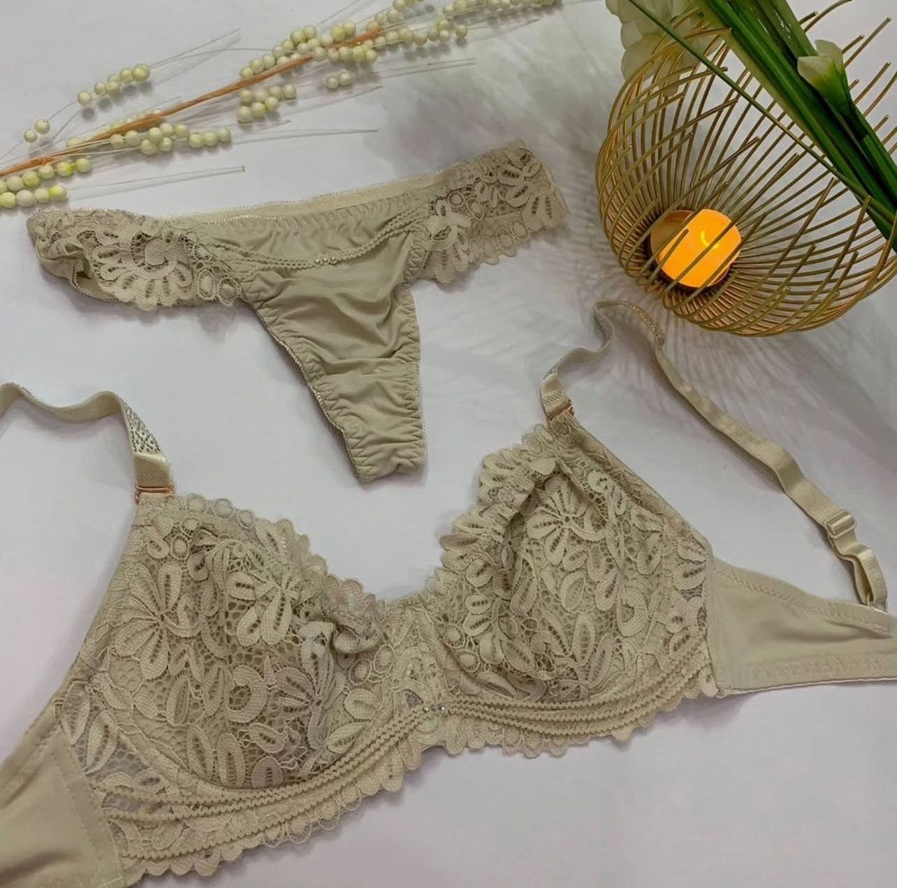 Elegant Lace Bra & Panty