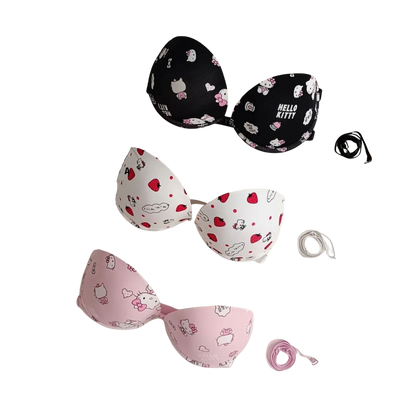 Kitten Print Soft Padded Bra