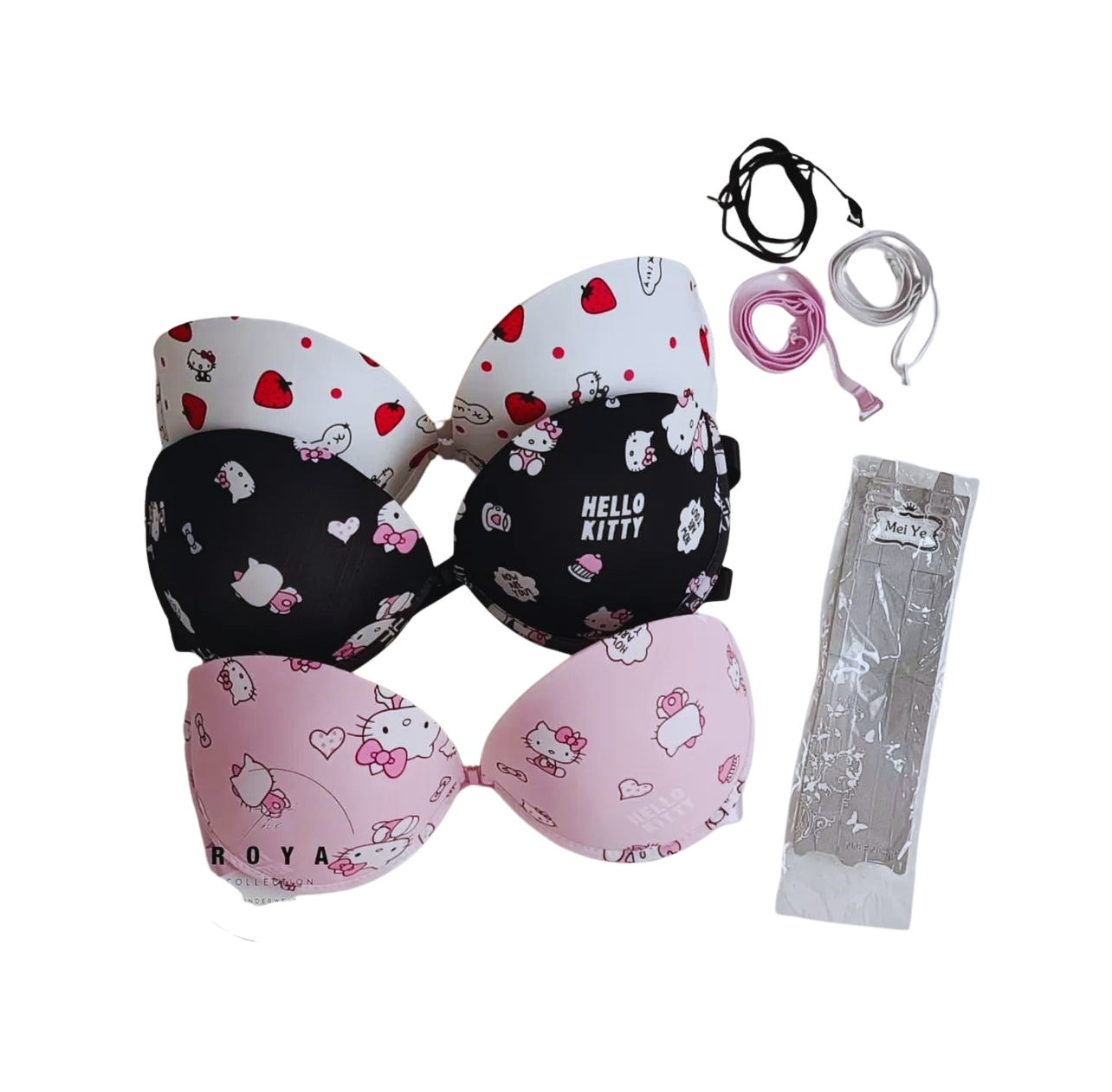 Kitten Print Soft Padded Bra
