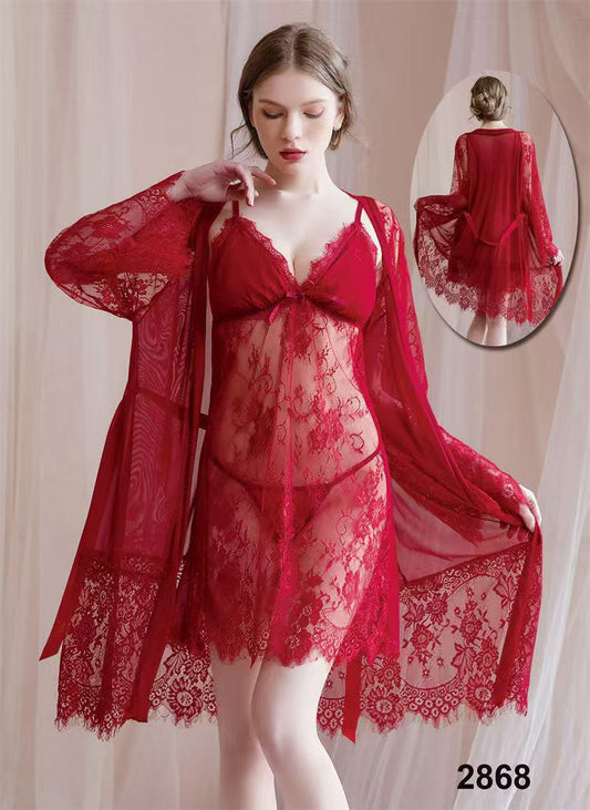 Bridle Sheer Lace Nighty