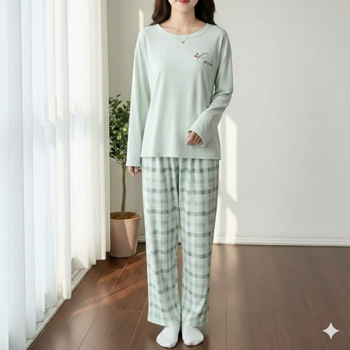 Cherry Mint Cozy Lounge Wear Set – Soft & Comfortable