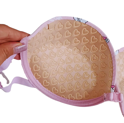 Kitten Print Soft Padded Bra