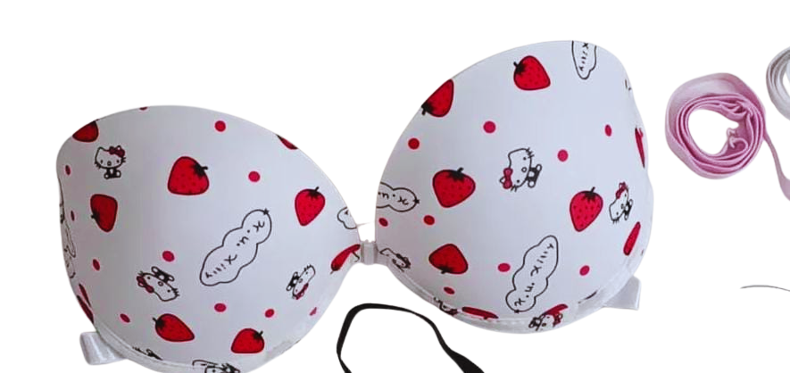Kitten Print Soft Padded Bra