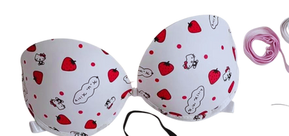 Kitten Print Soft Padded Bra